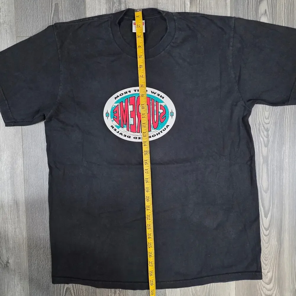 SUPREME AUTHENTIC MEN'S “AUTHORIZED DEALER” "WORE THIS NEW" TEE – SIZE L – BLACK - Picture 5 of 8